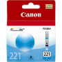 Canon Genuine OEM 2947B001 (CLI221) CLI-221 Cyan Ink Tank