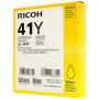 Ricoh Genuine OEM 405764 GC41Y (GC 41Y) Yellow Print Ink Cartridge (2.2K YLD) (405825) 