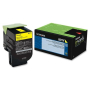 Lexmark 801Y Toner Cartridge, 80C10Y0, Return Program - Yellow (Genuine)