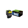 Lexmark 801HY Toner Cartridge, High Yield, Return Program - Yellow (Genuine)