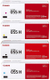 Genuine Canon 055H Toner Cartridge Set, High Yield (BK,C,M,Y)