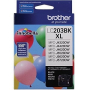 Brother Genuine OEM LC203BK XL Series High Yield Black Ink Cartridge (550 YLD)