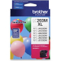 Brother Genuine OEM LC203M XL Series High Yield Magenta Ink Cartridge (550 YLD)