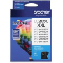 Brother Genuine OEM LC205C Super High Yield (XXL Series) Cyan Ink Cartridge (1.2K YLD)
