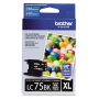 Brother LC-75BK Ink Cartridge, High Yield - Black (Genuine)