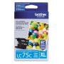 Brother LC-75C Ink Cartridge, High Yield - Cyan (Genuine)