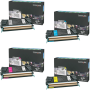 Lexmark Genuine OEM C5220 Toner Cartridge Set (C5220CS, C5220KS, C5220MS, C5220YS)