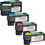 Lexmark Genuine OEM C540H1 Toner Cartridge Set (C540H1CG, C540H1KG, C540H1MG, C540H1YG)