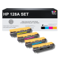 Compatible HP 128A Toner Cartridge Set (CE320A, CE321A, CE322A, CE323A)