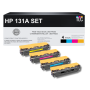 Compatible HP 131X Black and HP 131A Color Toner Set Includes (CF210X, CF211A, CF212A, CF213A)