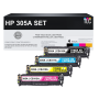 Compatible HP 305A Toner Cartridge Set (CE410A, CE411A, CE412A, CE413A)