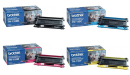 Brother Genuine OEM TN-110 Toner Cartridges, Full Set (BK,C,M,Y)